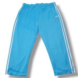 2005 Vintage Adidas Pants Size XL W35"xL26" Adidas Crop Pants Cropped Pants Blue